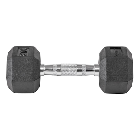 Lifeline Fitness Hex Rubber Dumbbell, 10lbs LLHRD10